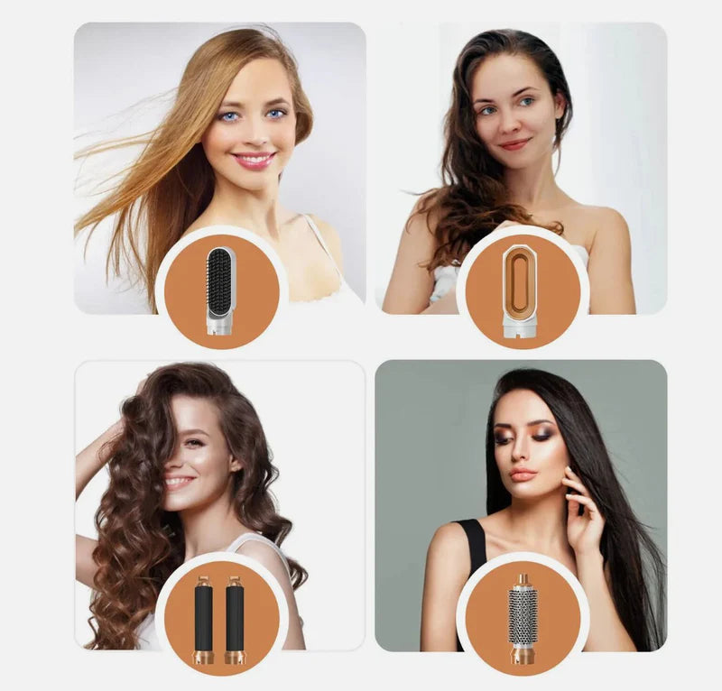 5-in-1 Hair Brush – Ceramic Straightener & Curler | 1200W | Travel Size