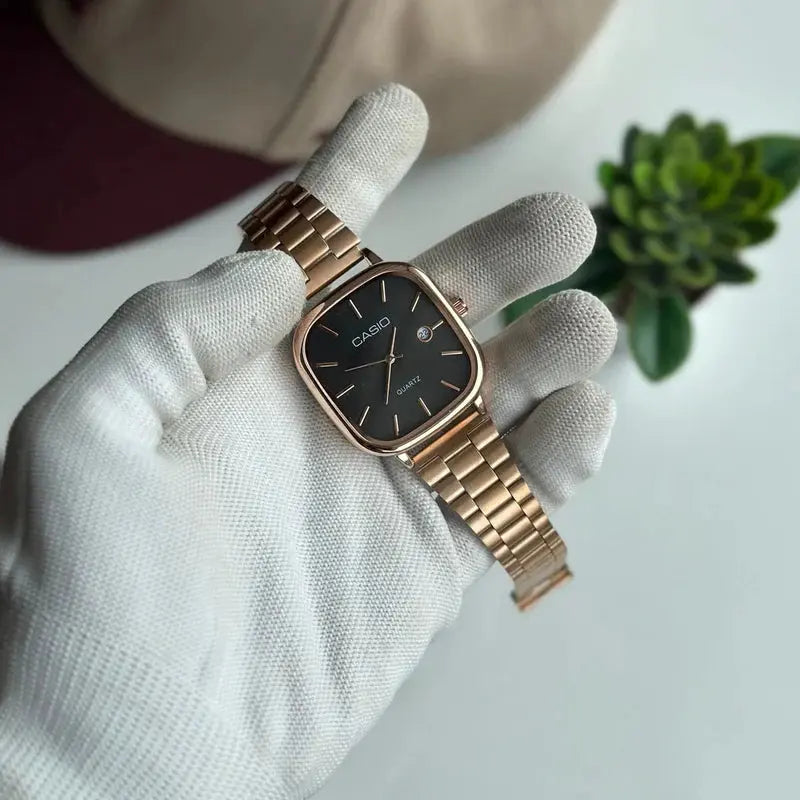 Casio Square Watch – Slim Steel Men’s Watch | Quartz | Everyday Wear Khaleejora.com