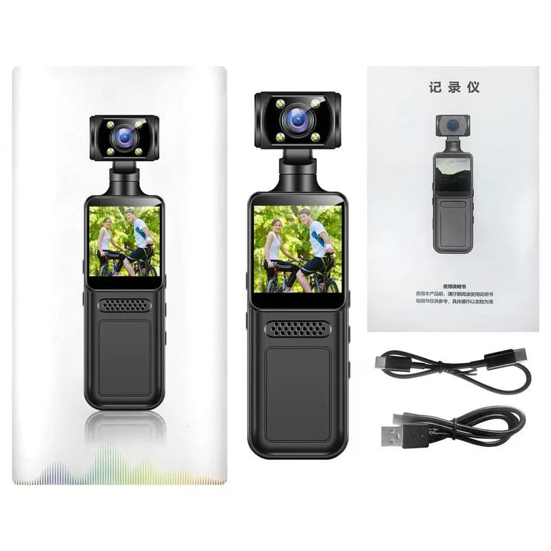 Mini HD Video Recorder – 1080P | 2.0" LCD | Dual Camera | USB-C Rechargeable