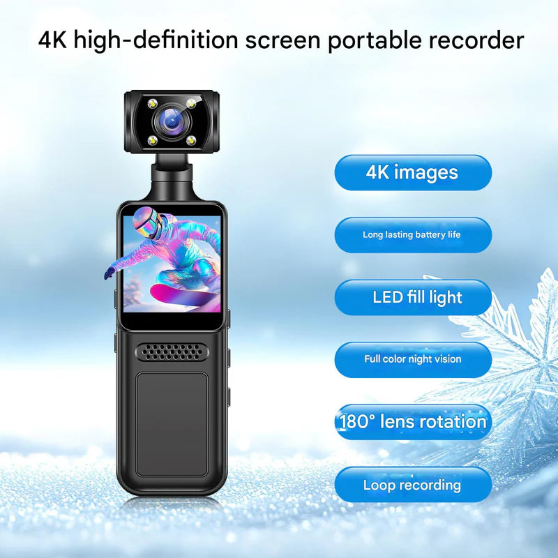 Mini HD Video Recorder – 1080P | 2.0" LCD | Dual Camera | USB-C Rechargeable