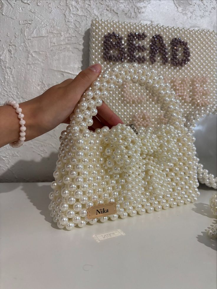 Pearl Beaded Bridal Clutch