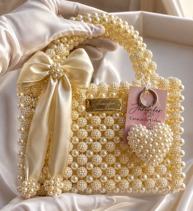 Pearl Beaded Bridal Clutch