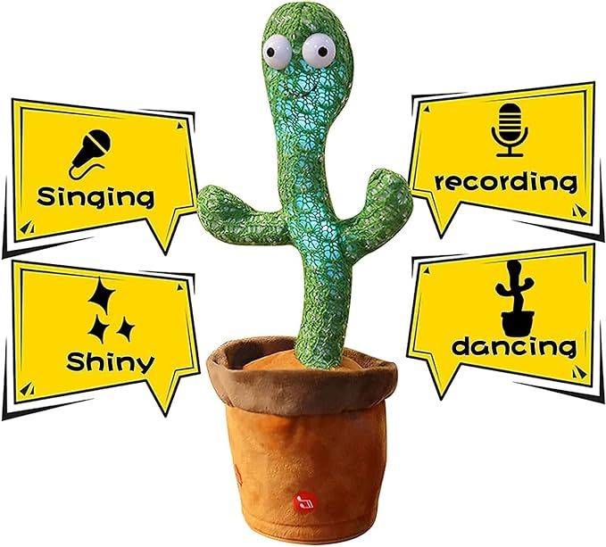 Dancing Cactus Toy – Singing, Talking & Mimicking | 100 Songs