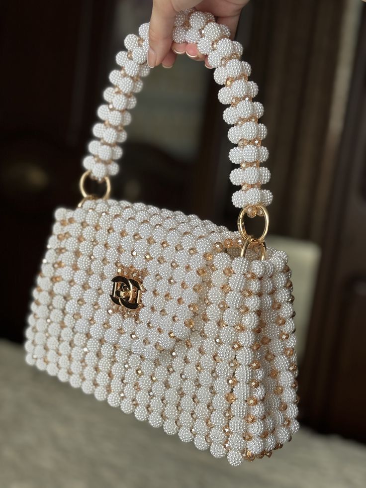 Pearl Beaded Bridal Clutch