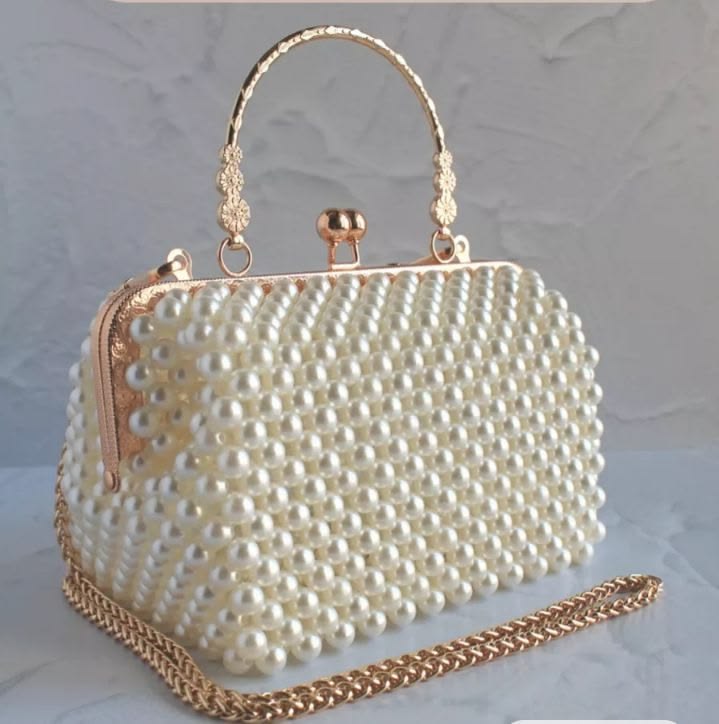 Pearl Beaded Bridal Clutch