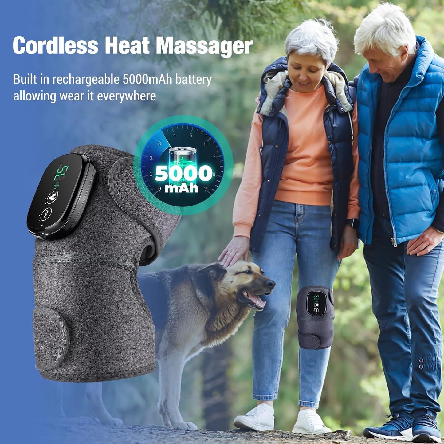 Electric Knee Massager – 3-in-1 Heating Wrap
