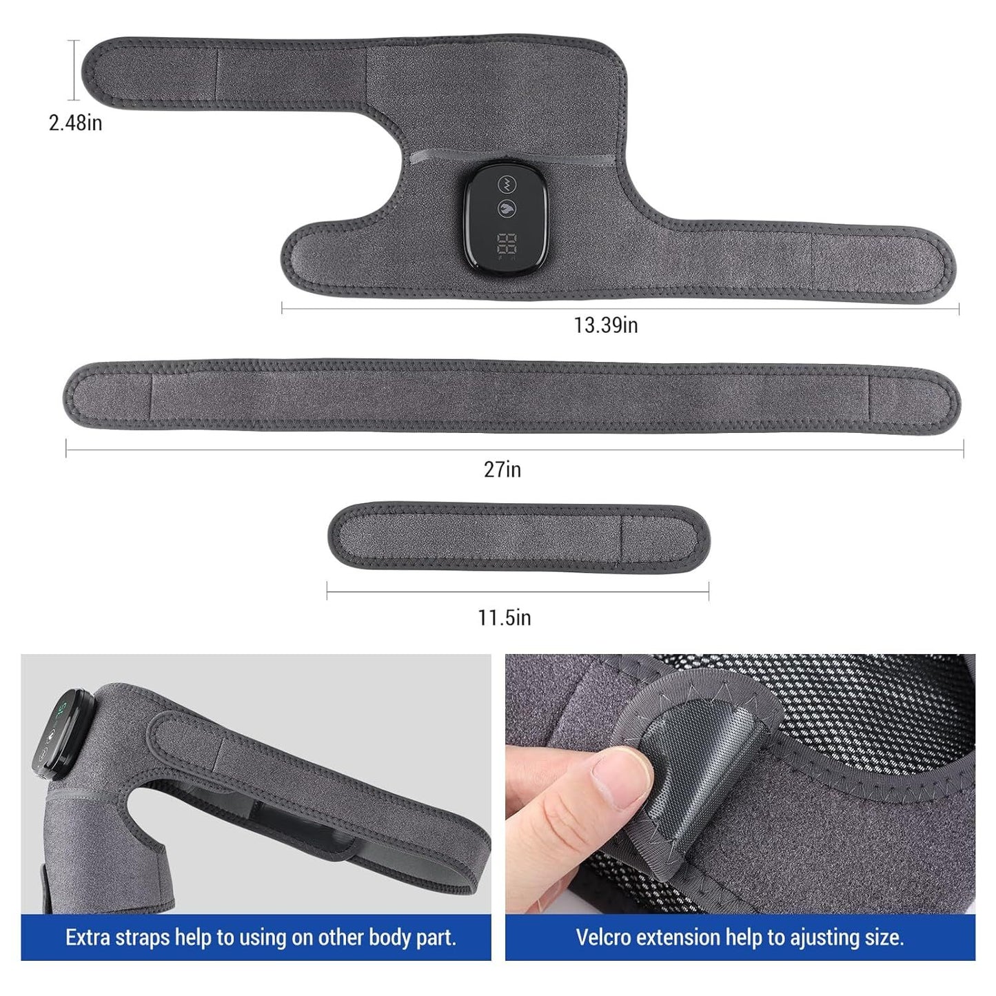 Electric Knee Massager – 3-in-1 Heating Wrap