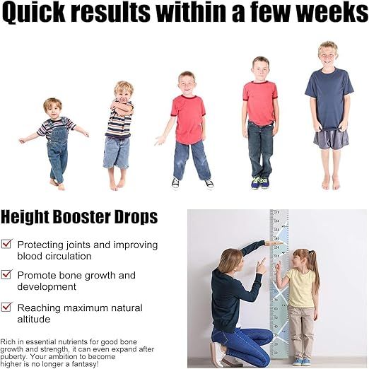 Height Booster Drops for Kids – 30ml Liquid Growth Support Supplement
