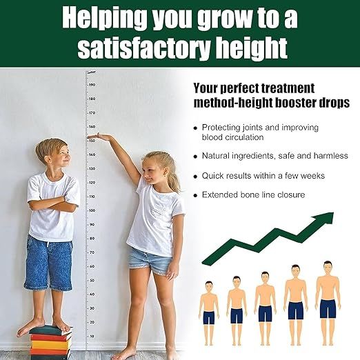 Height Booster Drops for Kids – 30ml Liquid Growth Support Supplement