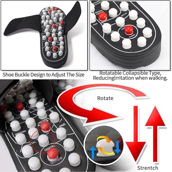 Massage Slippers – Rotating Acupressure Foot Massager