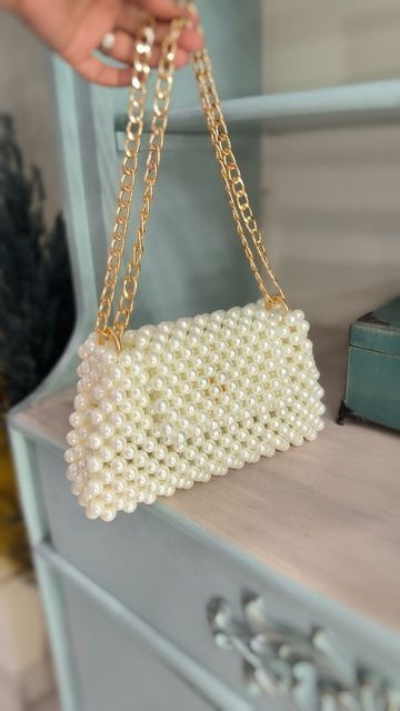 Pearl Beaded Bridal Clutch