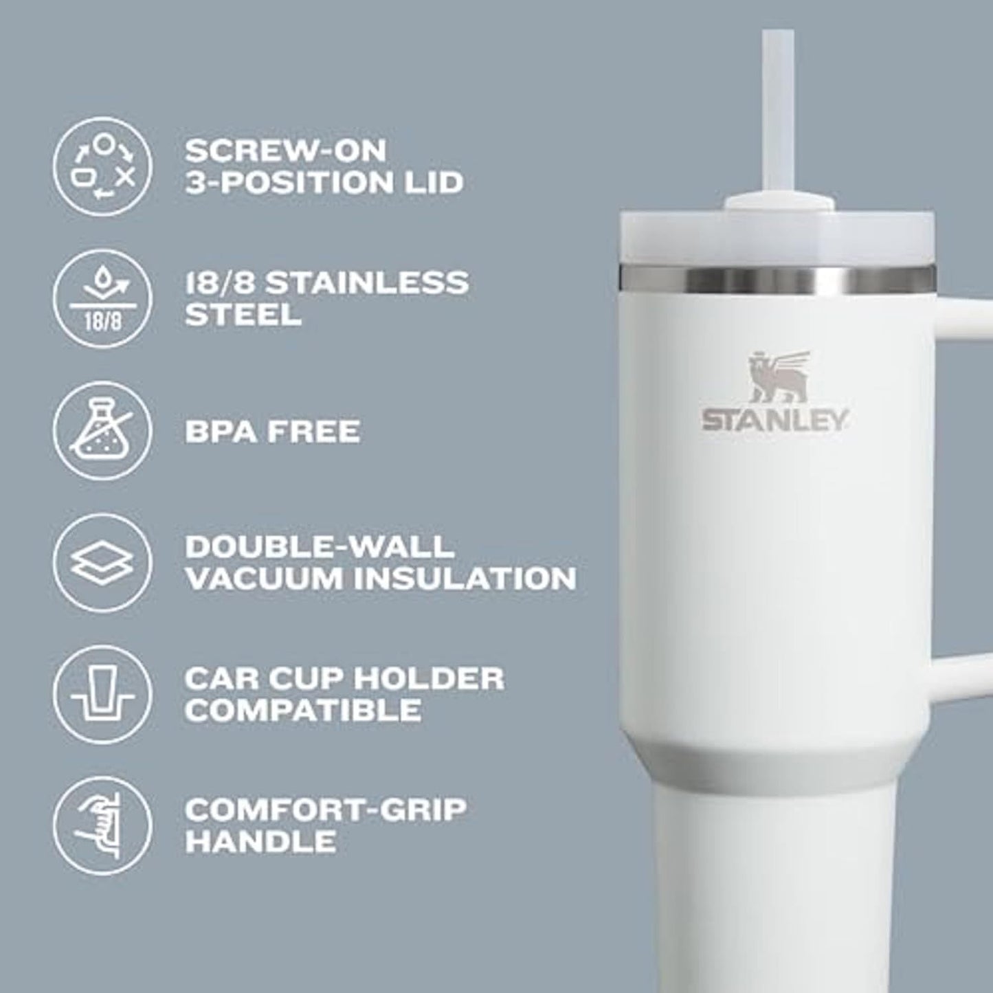 Stanley Tumbler – Double-Wall Vacuum Insulated | BPA-Free Stainless Steel